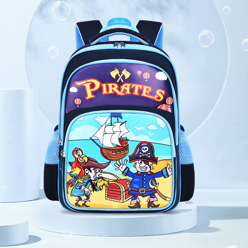 Mochila para niños Estudiantes de escuela primaria Grado uno dos tres a seis niños y niñas reducción de Carga Protección de la columna vertebral mochila de gran capacidad de dibujos animados