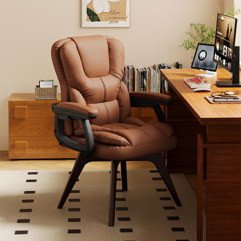 Home Computer Chair Rotatable Solid Wood Chair Comfortable Sedentary Study Desk Chair Bedroom Back Chair Dormitory Office Chair