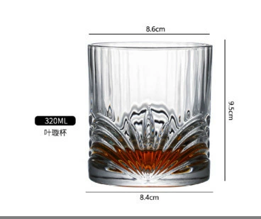 Glass capacious wineglass for whiskey, for karaoke bars