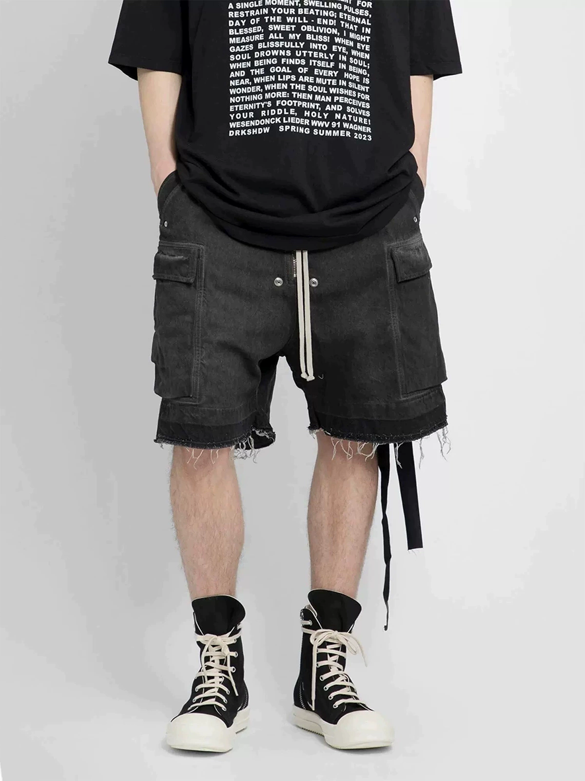 Mijko Мужская и женская стильная вещь Rick Style High Street Stroke Cat Merit pants мужские и женские карманы джинсовые шорты