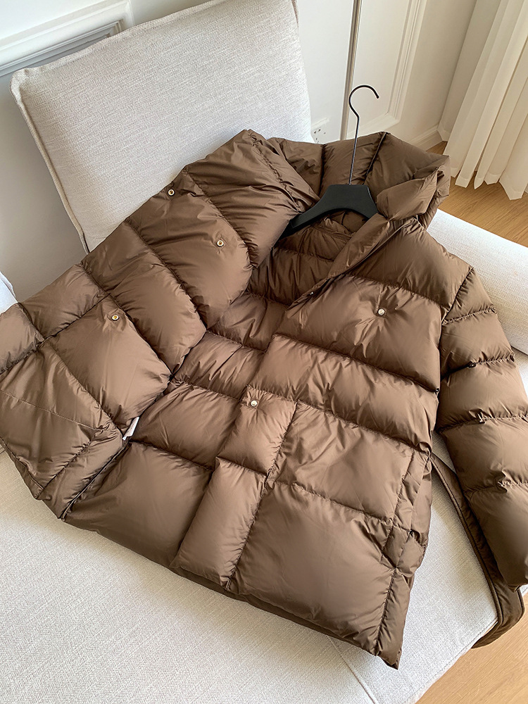 Women's Clothing Waist slimming down jacket white duck down thickened high end niche fashion temperament_voghion.com