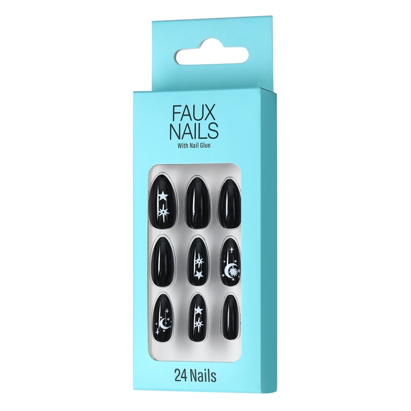 Black Star Fake Nails Halloween Adult Nail Stickers Valentine's Day Christmas Festival Fake Nails Factory