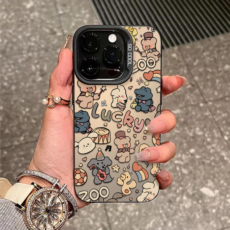 Animal Party Suitable for Apple 17Promax Phone Case Iphone16 Hard Case 14 Large Hole 13 Personalized 12 Trendy 11