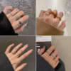 Set, fashionable advanced ring, 2022 collection, internet celebrity, on index finger, high-quality style