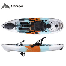 单人脚踏卡亚克舟 单人脚踏路亚艇 十尺脚踏船 脚踏皮划艇 海钓船