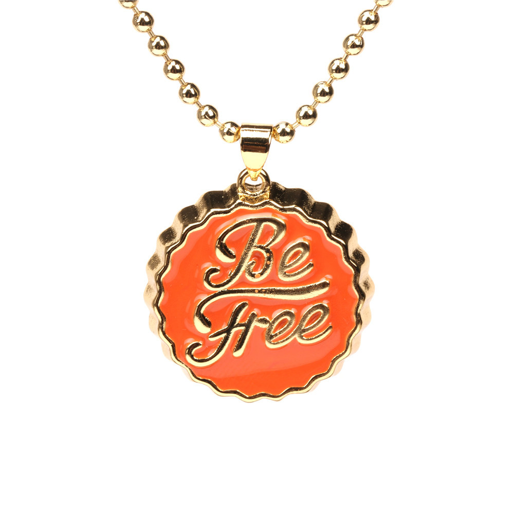 wholesale jewelry drip oil bottle cover pendant copper necklace nihaojewelry