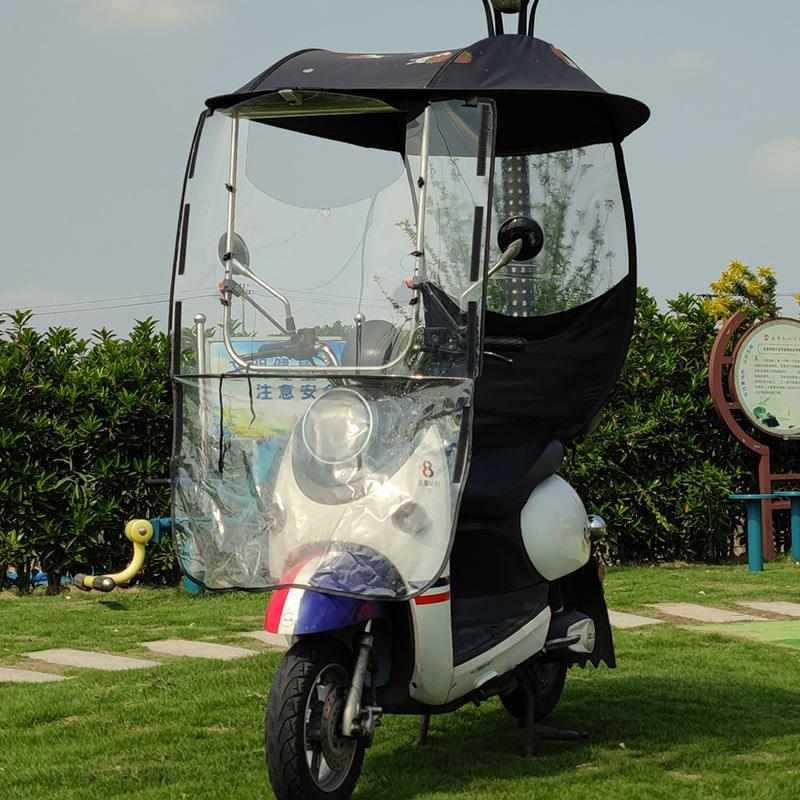 Fully Enclosed Electric Vehicle Canopy, Sunshade, Rainproof Electric Bike Canopy, Windproof Electric Vehicle Sunshade Umbrella, Rain Shelter