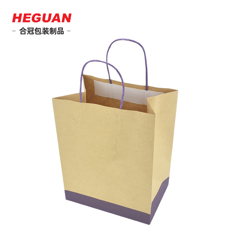 批发牛皮纸袋奶茶外卖打包袋服装礼品购物袋烘焙包装广告手提纸袋