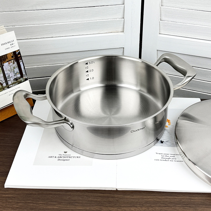 Chockmen Zhuo Deming 18 / 10 acero inoxidable 24cm forjado base de cocina de cocina de cocina de cocina de acero