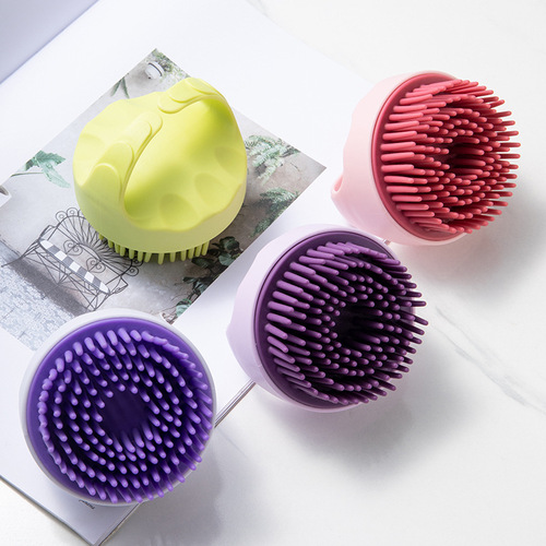 New Double Color Washing Hair Brush Wrist Wash Hair Brush Massage Hair Washing Gadget Head Bath Brush Hair Wash Massage Shampoo Brush