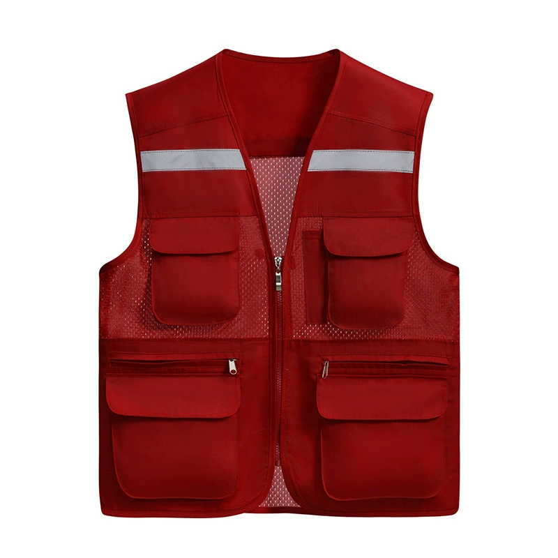 Retroreflective vest for outdoor activities for work, custom-made