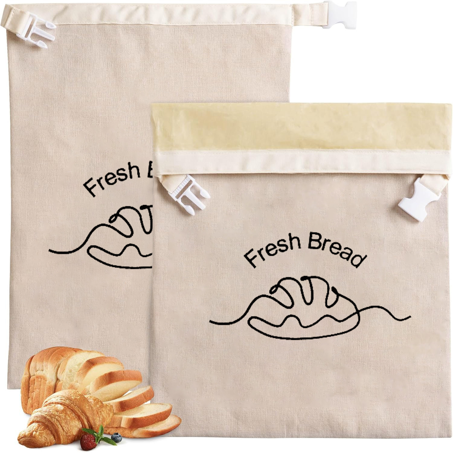 Nuevos productos transfronterizos reutilizables de cera de abeja de hebilla bolsas de pan para revestimiento de cera de abeja natural bolsas de algodón bolsa de alimentos image 8