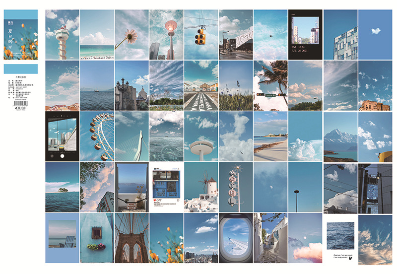 Yuniao cerrado dedo del pie etiqueta libro deseando Club serie retro creativo Collage artístico diario material de base papel 6 tipos