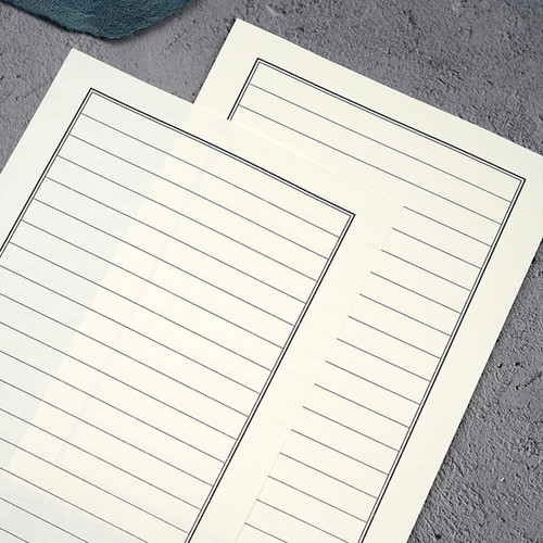 Vintage handwritten lined paper, folder writing ruled paper, calligraphy practice paper for fountain pens and hard pens, square grid paper, Tianzi grid paper, Mi Zi grid paper.