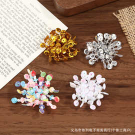 轻奢亮片钉珠手工DIY 鞋花发夹胸花材料洞洞鞋立体花装饰饰品配件