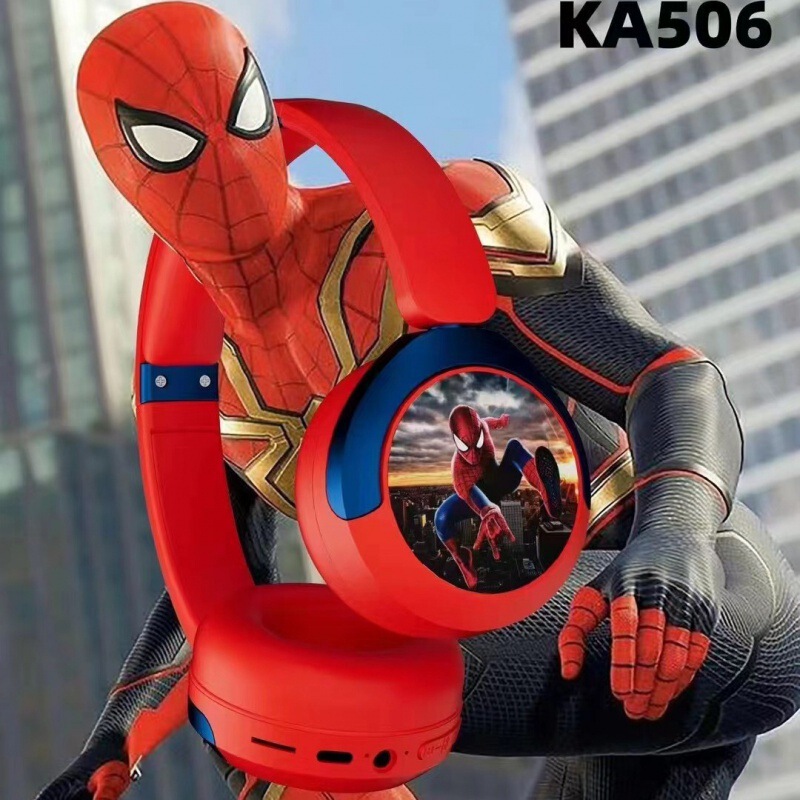Foreign Trade New KA506 Children Creative Cute Cartoon Spider-Man Headset Headset Bluetooth Headset Headset Factory Foreign Trade New KA506 Children Creative Cute Cartoon Spider-Man Headset Headset Bluetooth Headset Headset Factory