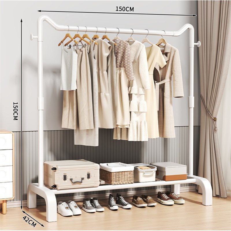 Percha de secado de ropa de piso dormitorio doméstico cuelga ropa plegable simple dormitorio interior móvil estante de sombrero de ropa fresca