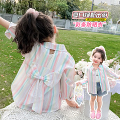 防晒衣女童2025新款夏季儿童透气衬衫外套小女孩宝宝轻薄防晒服潮