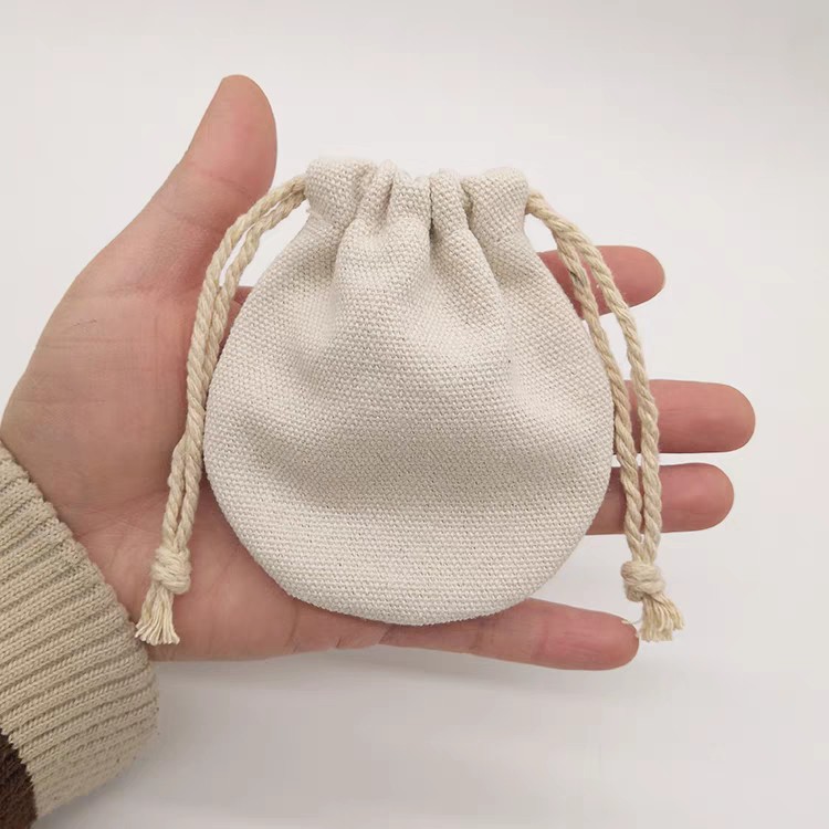 定 制圆弧麻布袋小帆布束口袋抽绳袋饰品棉布袋文玩袋佛珠福袋