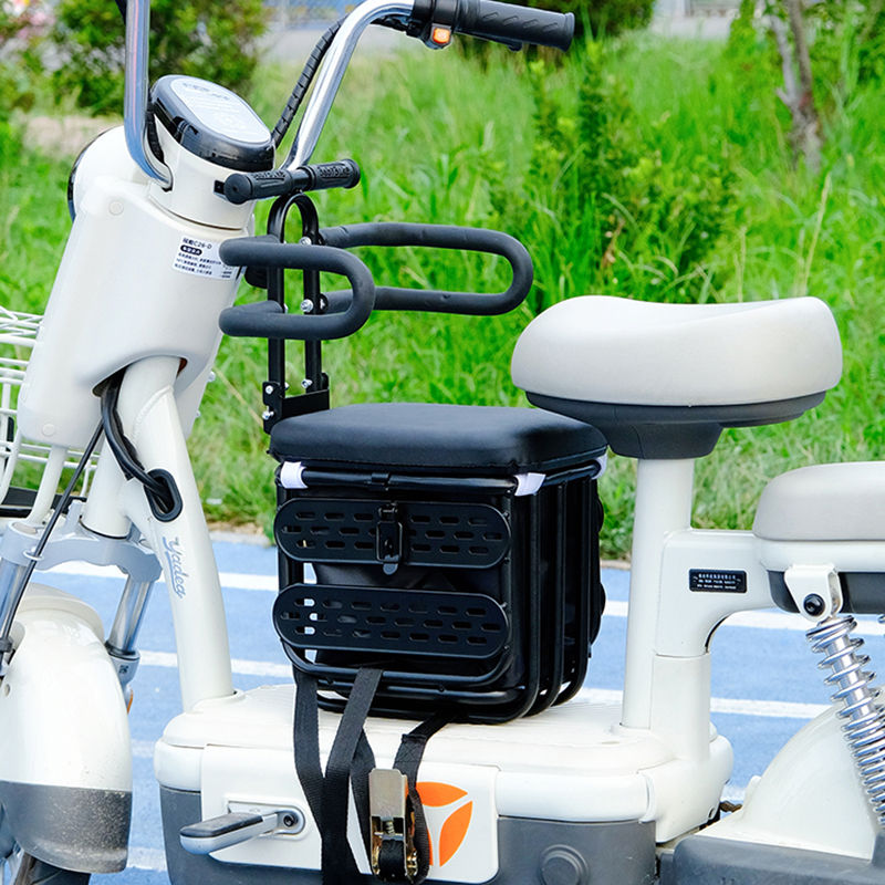 Suitable for Electric Vehicles, the Front Storage Box Can Be Used as a Universal Electric Vehicle Child Seat, Storage Basket, Seat, and Electric Vehicle Baby Seat