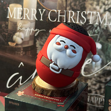新款可爱圣诞老人蓝牙音箱跨境创意礼品便携式插卡卡通迷你小音响