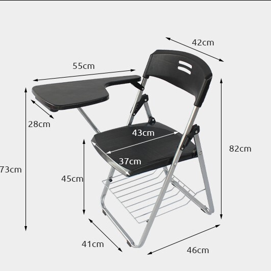 Folding chair with writing board folding chair folding stool plastic…