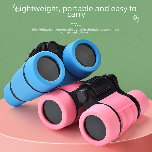 4X30 Children's Telescope, High Definition Color Rubber Handle, Anti-Slip Outdoor Toy Binoculars, Cross-Border Wholesale