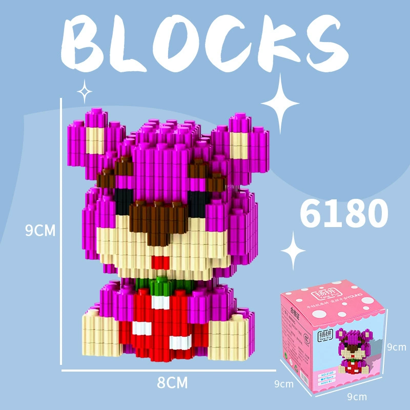 Cartoon Building Block Toy Set, Mini Constructor Doll, 9×9×9 cm, Assorted Character Designs