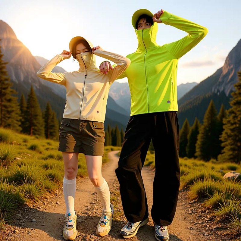 Upf50+ Sun Protection Clothing for Men and Women, Summer Outdoor Skin Clothing, Anti-Uv, Lightweight, Breathable Sun Protection Clothing Jacket