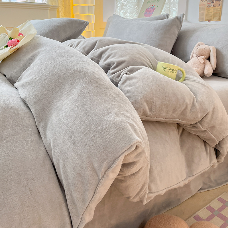 Leche cubierta de edredón otoño invierno una sola pieza de edredón de doble cara una sola franela de coral una sola persona más cubierta de edredón
