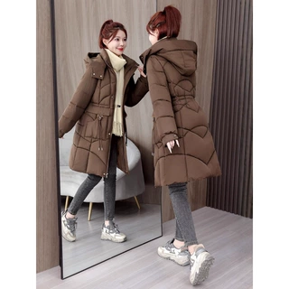 女棉衣冬季新款棉衣女式休闲中长款收腰加厚保暖棉服欧美外套