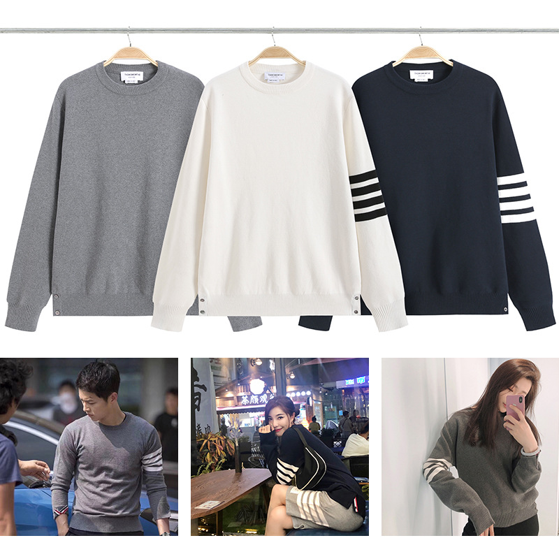 TB Autumn and winter Explosive money urban Chaopai stripe leisure time lovers Easy T-shirts sweater Sweater wholesale