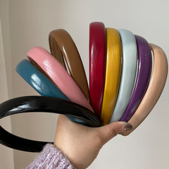 Korean vintage leather candy-colored hair tie, retro hair clip for women, new hair accessory, wholesale hair decorations, trendy style