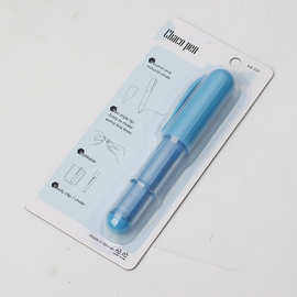 便携笔状白色划粉钢笔造型划粉可替换粉芯带盖 缝纫拼布划粉器