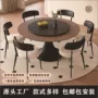 组合旋转家用实木餐桌椅
