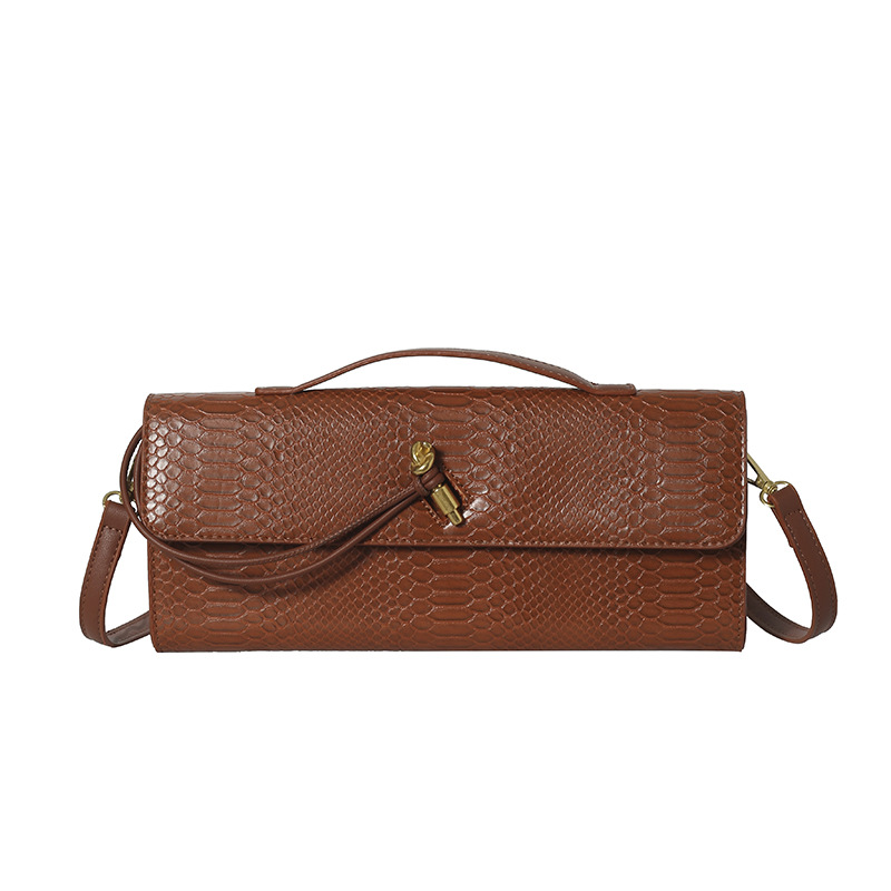 Nuevo cross-border cocodrilo de hombro bolso nicho de alto nivel horizontal bolso de cena de mano bolso de mujer