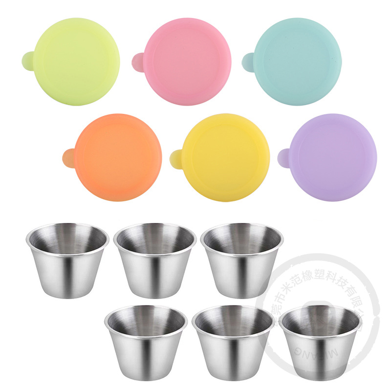 이어캡 모델 + 대형 컵 6개 90ML(실제 70ML) 컵 *실리콘 뚜껑