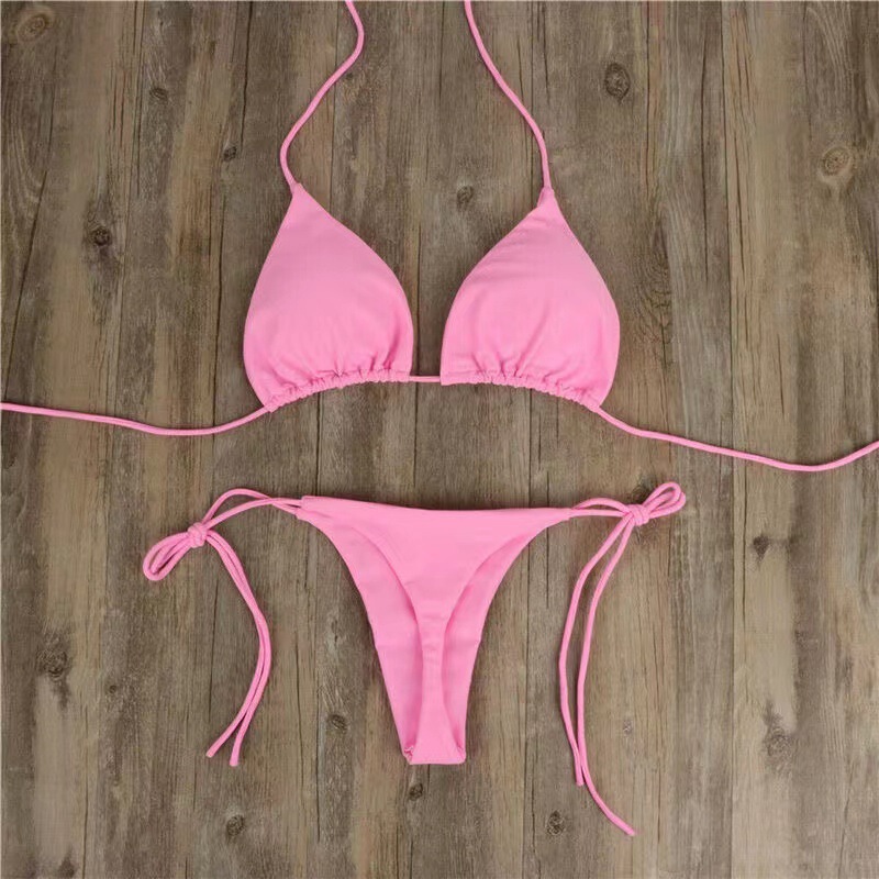 セクシーなヨーロッパとアメリカのスプリット水着、セクシーな夏のパッド入り女性用スプリットスリムストラップの伝統的な女性用下着|undefined