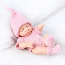 跨境电商重生仿真闭眼婴儿娃娃全硅胶8寸亚马逊 ebay 爆款推荐