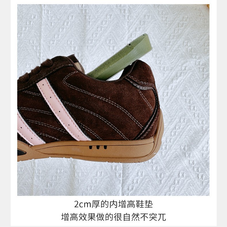 乌拉草猪皮垫阿甘鞋女2025秋季新款琥珀百搭跑步运动鞋休闲德训鞋|undefined