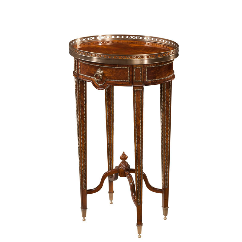 British New Classical Carved Table Lamp Console Table from Alexander Mahogany with European Court Villa Style Solid Wood Furniture