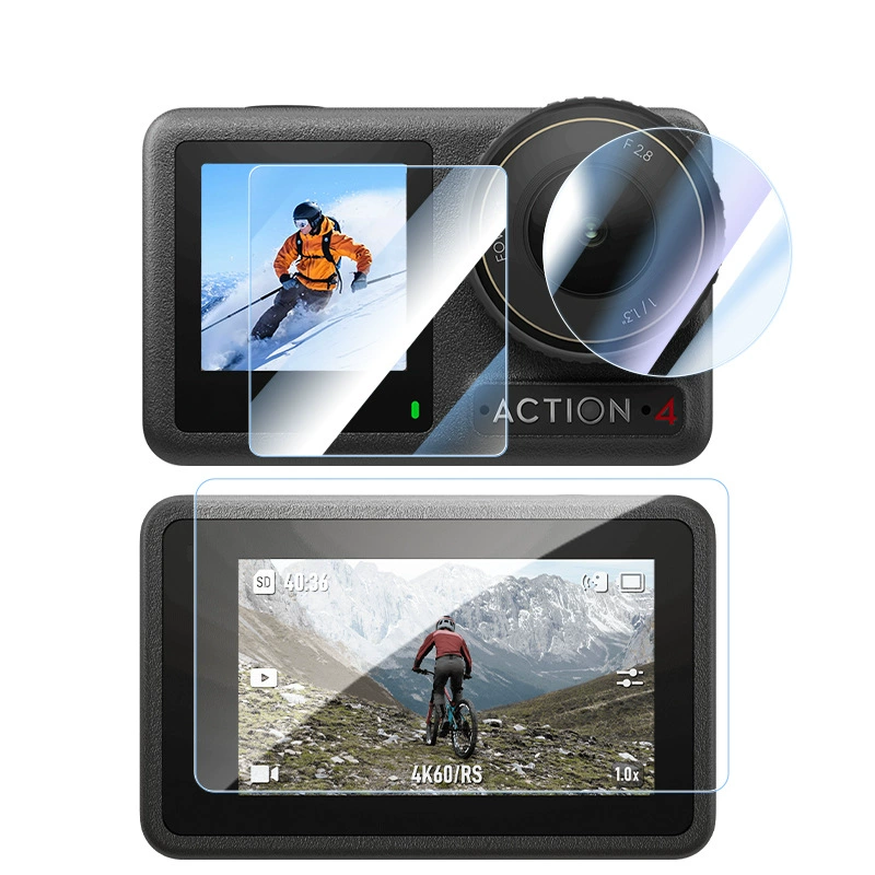 Подходит для защитной стеклянной пленки DJI OsmoAction4/5pro, пленка для объектива Action5/actio3 высокого разрешения, пленка для экрана