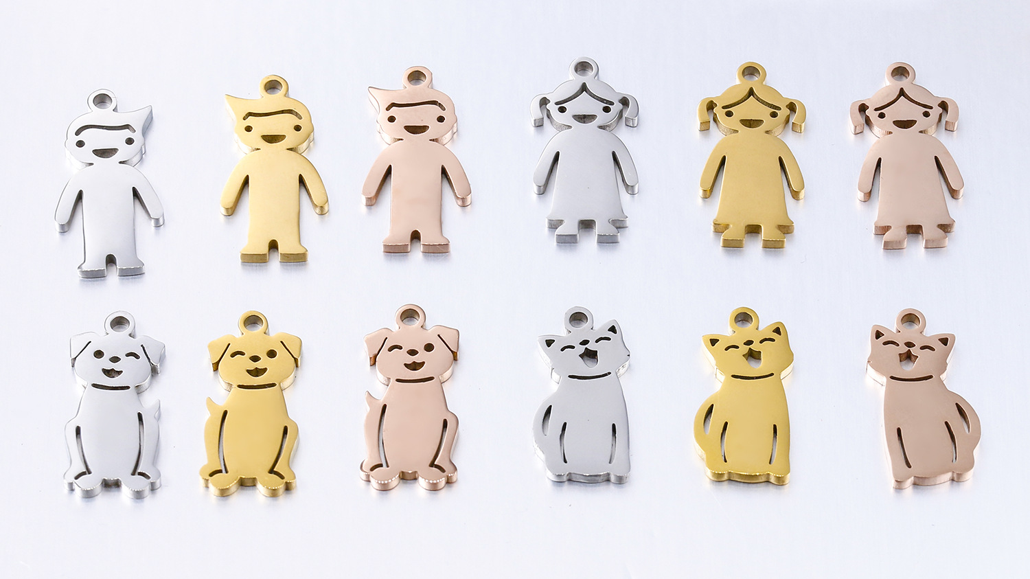 7g Weight Pendant Jewelry Making Type 10 * 20mm Jewelry Making Size DIY Jewelry Accessories Classification 5 PCS/Package Quantity 304 Stainless Steel Material Human, Animal Pattern All Seasons Season Plating Design Basic, Simple Style Style 5 PCS/Package 10 * 20mm 304 Stainless Steel Human Animal Pendant 无