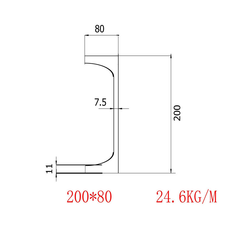 日标槽钢200x80加工批发零售价格SS400