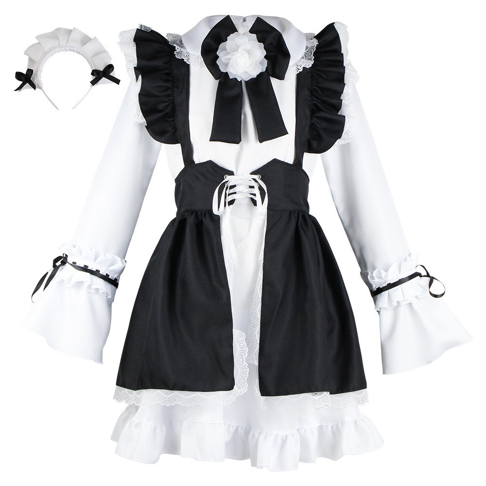 Maid costume cosplay outfit, female cross-dressing outfit, Japanese Lolita cute male servant cosplay, 2D anime performance costume