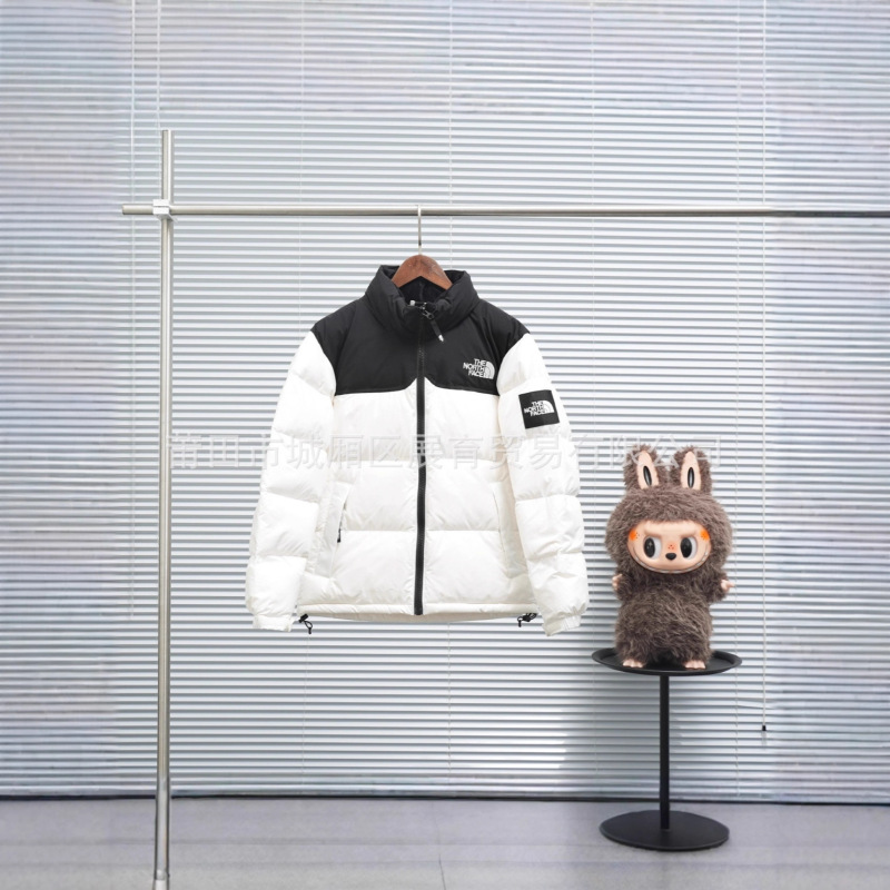 2025 North Face 2026 Autumn/Winter New Collection North Face 1996 Shiny Large Checkered down Jacket Warm Puffer Jacket