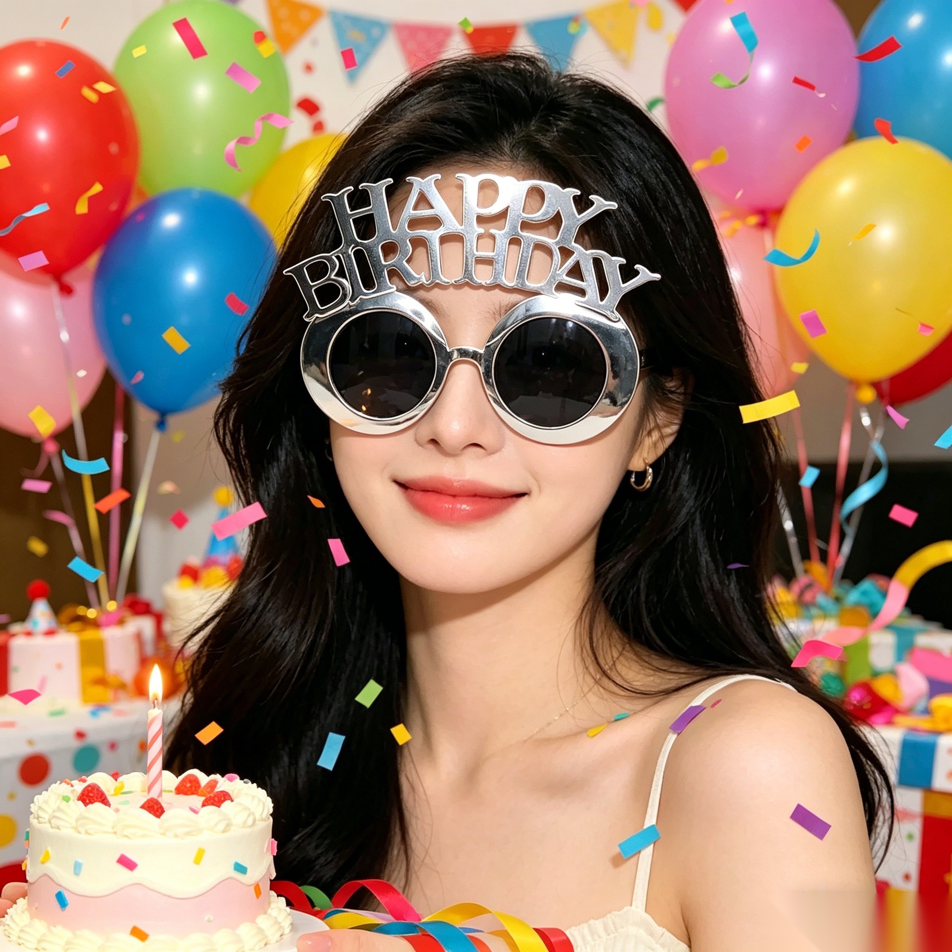 Cumpleaños temático fiesta gafas extrañas feliz cumpleaños pastel vela gafas de diseño de cumpleaños accesorios de fotos