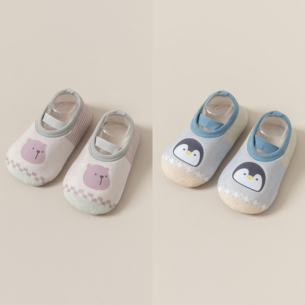 317 # Two pairs (green gray + yellow blue) / 6-10 months xs size is suitable for feet within 12cm