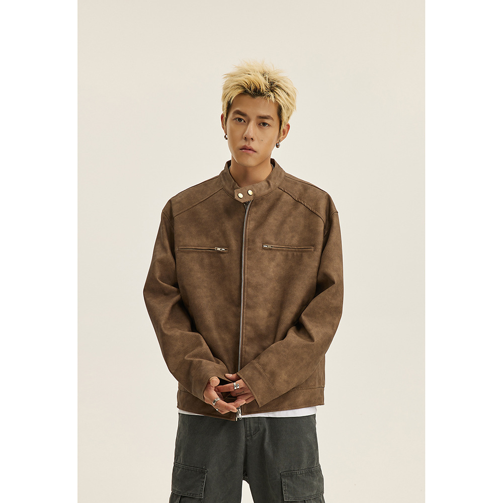 Giacca da motociclista americana di alta gamma per uomo nella primavera autunno 2024, nuovo stile, top con risvolto casual fresco e ampio_voghion.com