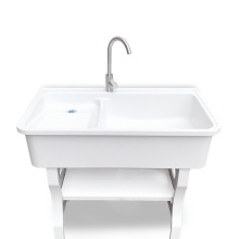 石英石洗衣池带搓板室外阳台家用洗衣台庭院大理石洗衣槽台盆一体